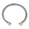 Thumbnail Image 2 of Green Quartz Bangle Sterling Silver/14K Gold