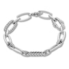 Thumbnail Image 0 of Braided & Smooth Link Bracelet Sterling Silver 7.5"