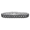Thumbnail Image 1 of Men's Black Diamond Link Bracelet 1-1/2 ct tw Sterling Silver 8.5