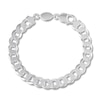 Thumbnail Image 1 of Men's Solid Curb Chain Bracelet Sterling Silver 8.5" 9.8mm