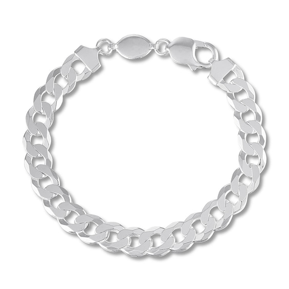 Men's Curb Chain Bracelet Sterling Silver 8.5" Chain Bracelets