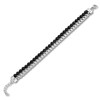 Thumbnail Image 2 of Men's Black Onyx Bead & Box Chain Bracelet Stainless Steel 8.5"