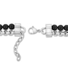 Thumbnail Image 3 of Men's Black Onyx Bead & Box Chain Bracelet Stainless Steel 8.5"