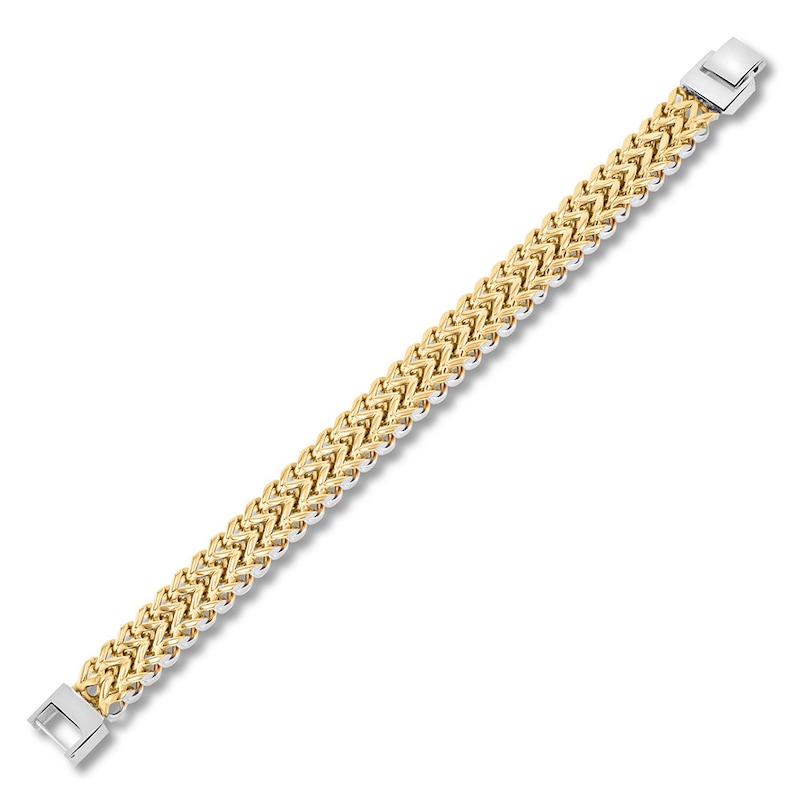 Main Image 2 of Men's Franco Chain Bracelet Stainless Steel/Ion-Plating 8.5"