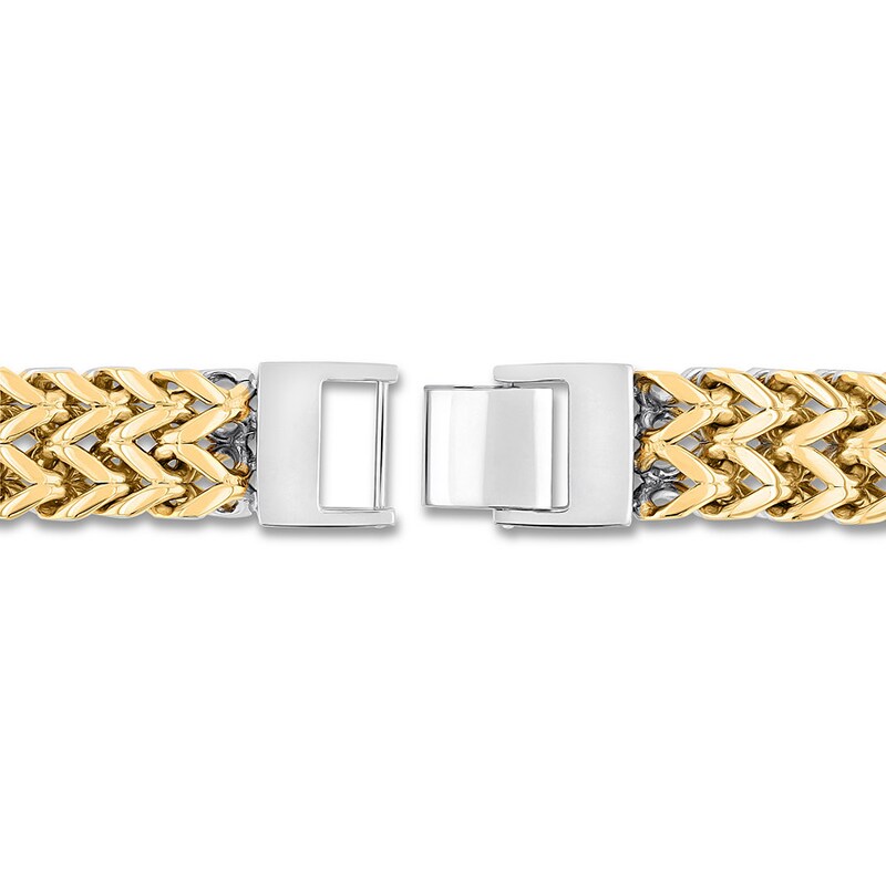 Main Image 3 of Men's Franco Chain Bracelet Stainless Steel/Ion-Plating 8.5"