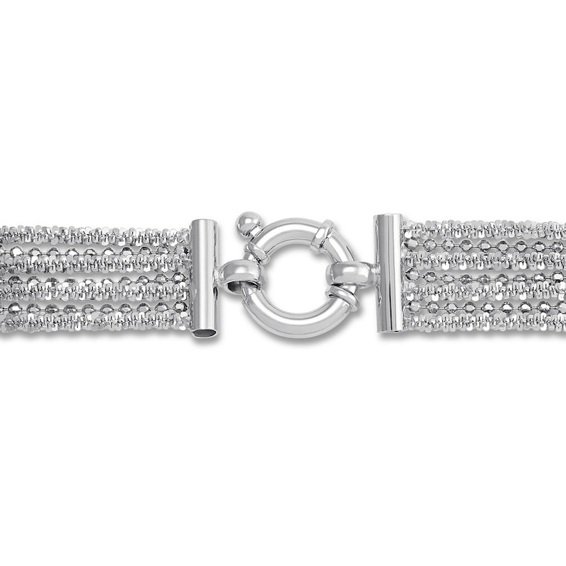 Main Image 2 of Multi-Strand Chain Bracelet Sterling Silver 7.5"