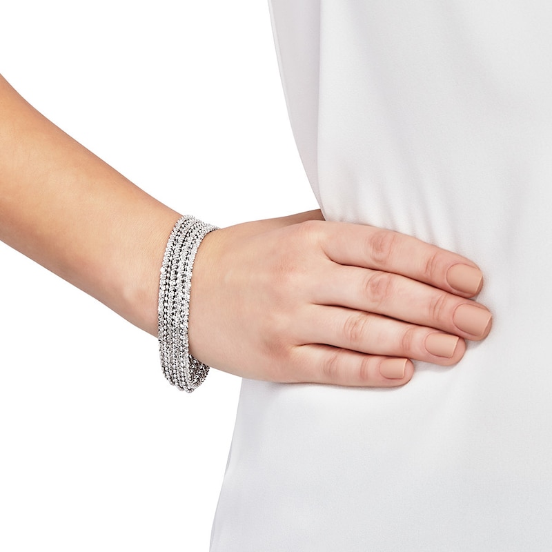 Main Image 3 of Multi-Strand Chain Bracelet Sterling Silver 7.5"