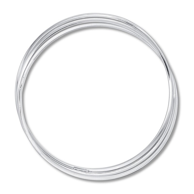 Main Image 3 of Square Tube Bangle Bracelet Sterling Silver
