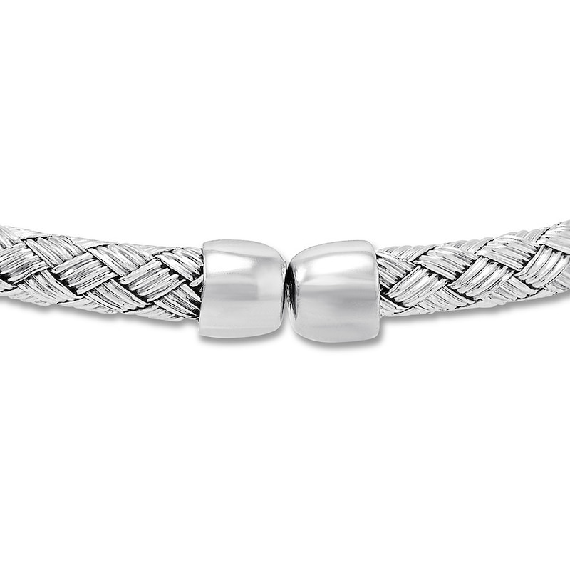 Main Image 3 of Woven Bangle Bracelet Sterling Silver