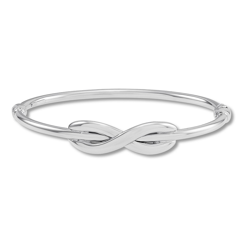 Infinity Bangle Bracelet Sterling Silver