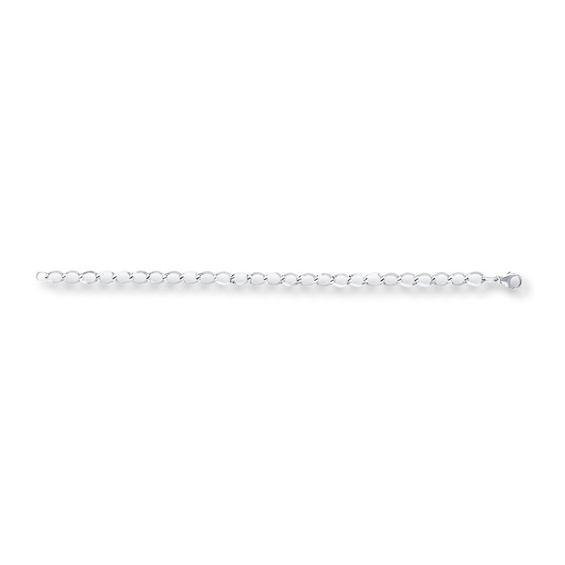 Curb Chain Charm Bracelet Sterling Silver