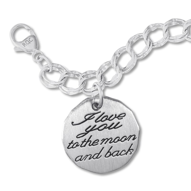 Moon and Back Bracelet Sterling Silver 7"