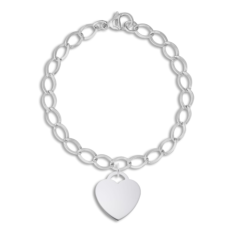 Heart Bracelet Sterling Silver 7"