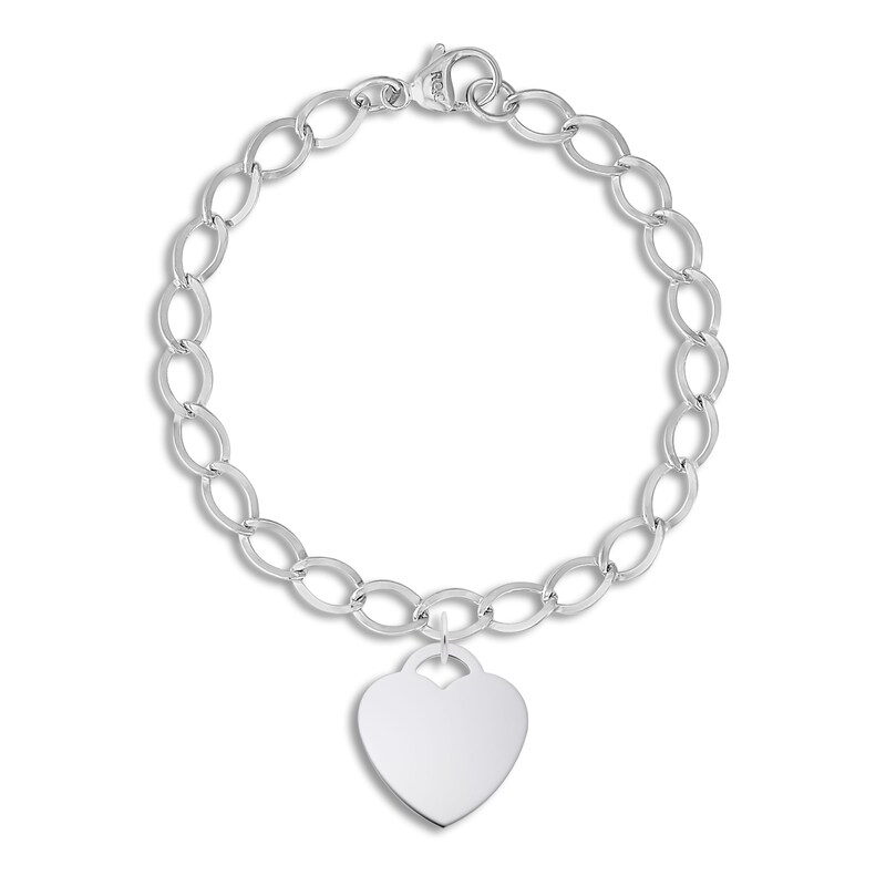 Bloom by Stella Grace Silver Heart Charm Toggle Bracelet