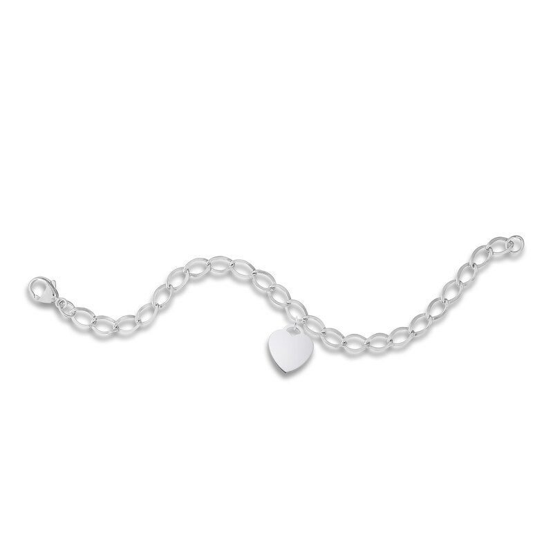 Heart Bracelet Sterling Silver 7"