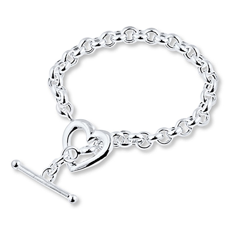 Hollow Rolo Link Bracelet Sterling Silver 7.5 Length