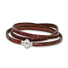 Thumbnail Image 0 of Lord's Prayer Bracelet Brown Leather Stainless Steel
