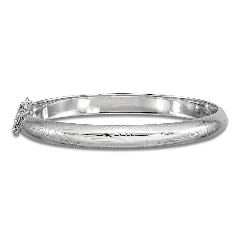 Hinged Bangle Bracelet Sterling Silver