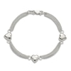 Thumbnail Image 1 of Heart Bracelet Sterling Silver 7-inch Length