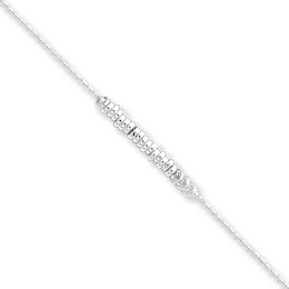 Love Ring Anklet Sterling Silver 9 Length
