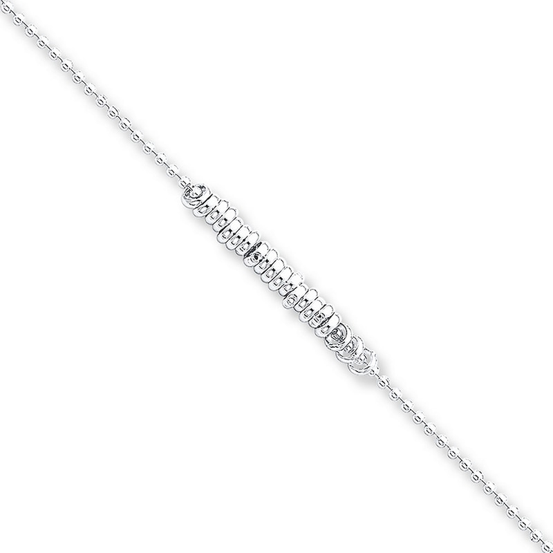 Love Ring Anklet Sterling Silver 9 Length