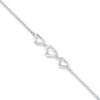 Thumbnail Image 0 of Heart Link Anklet Sterling Silver 10 -11 Length