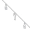 Thumbnail Image 0 of Lock & Key Anklet Sterling Silver 10 Length
