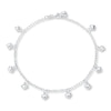 Thumbnail Image 1 of Puffed Heart Anklet Sterling Silver 10 Length
