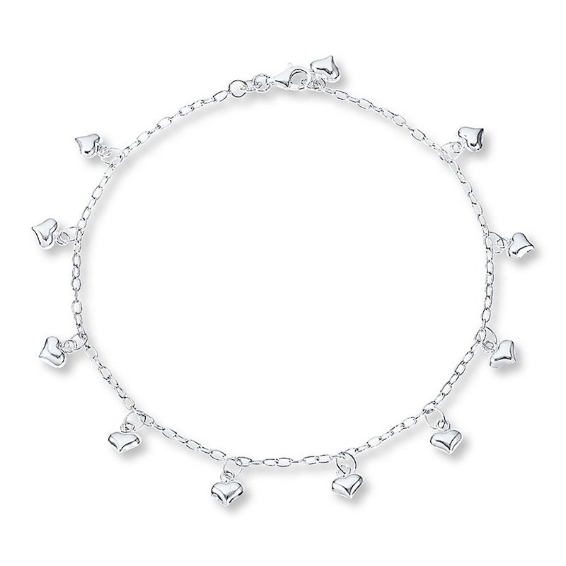 Steel by Design Puff Heart Charm Bracelet