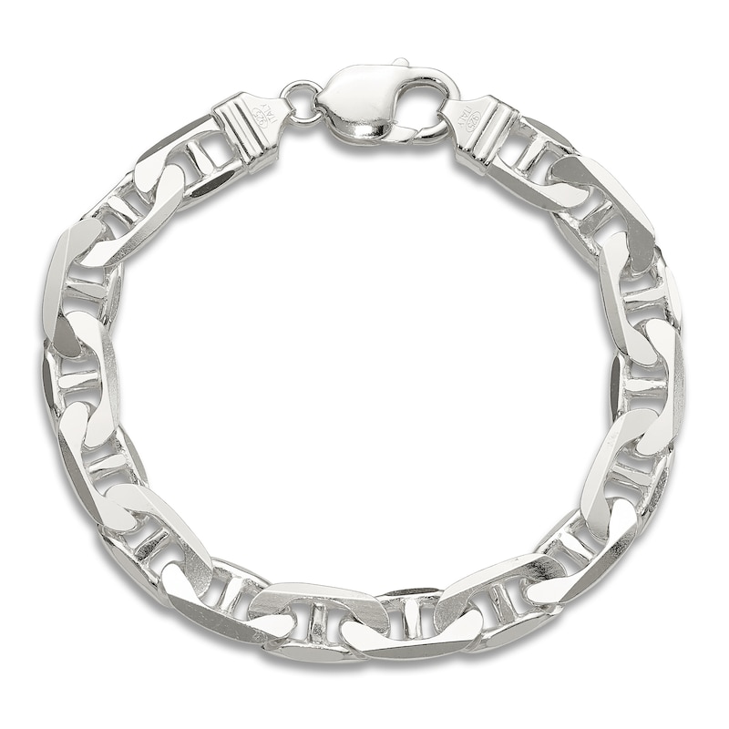 Main Image 1 of Men's Solid Bracelet Anchor Chain Sterling Silver