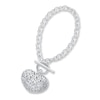 Thumbnail Image 1 of Filigree Heart Bracelet Sterling Silver 7.75 Length