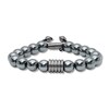 Thumbnail Image 1 of Men's  Hematite Bead Bolo Bracelet Stainless Steel