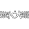 Thumbnail Image 1 of Five-Row Multi Chain Bracelet Sterling Silver 7.5"