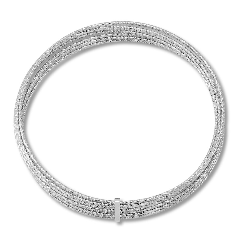 Main Image 2 of Seven-Row Slip-on Bangle Sterling Silver