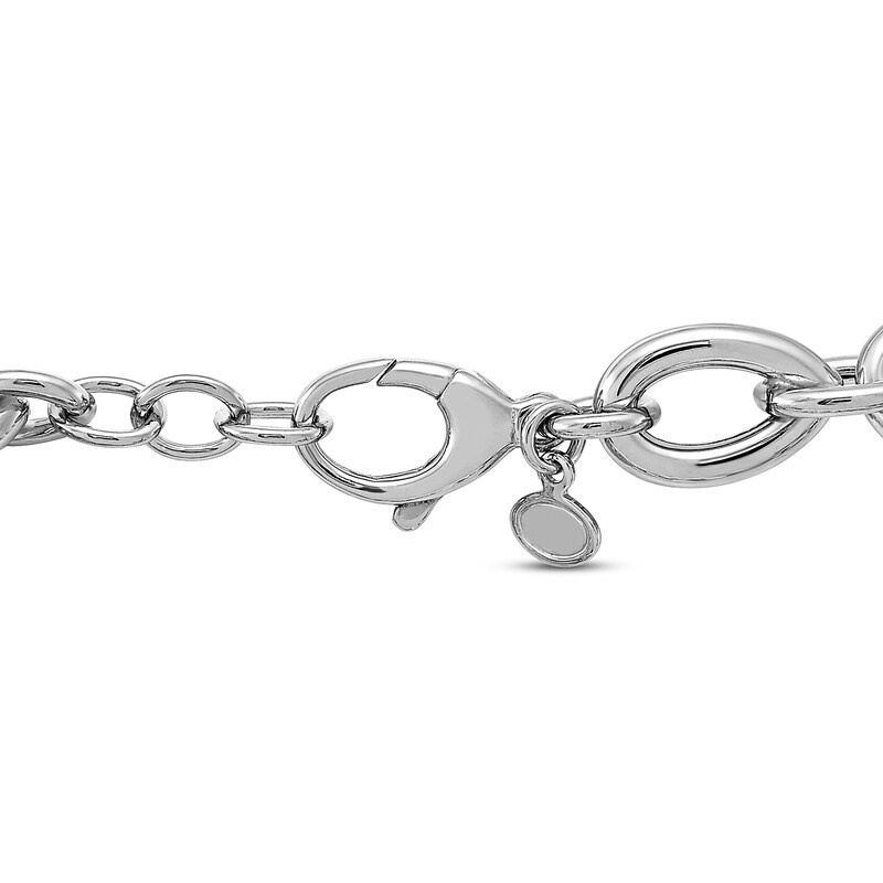 Main Image 2 of Large Link Bracelet Sterling Silver 6.75"