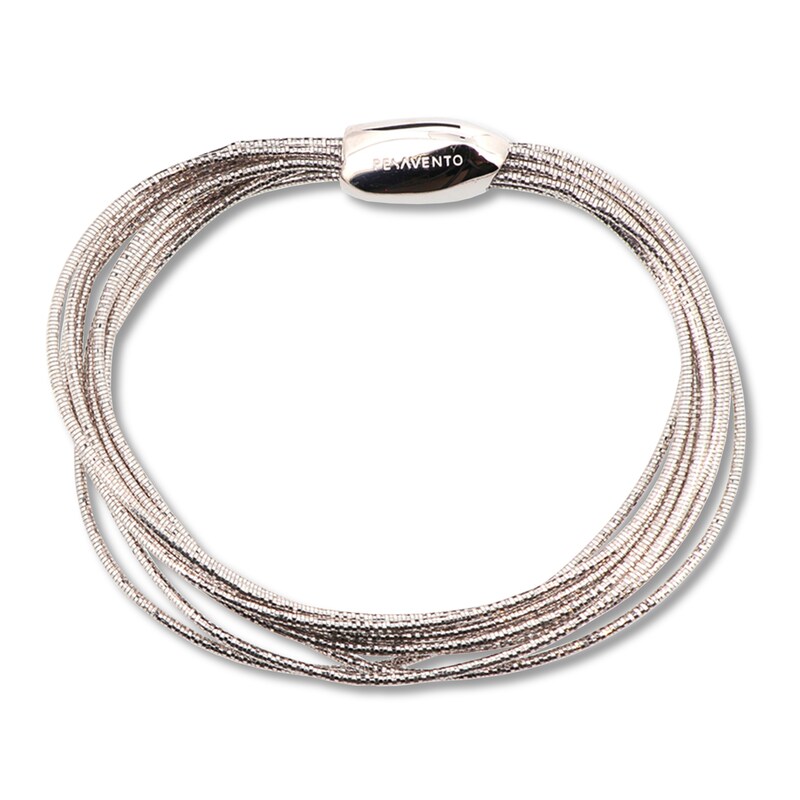 Sterling Silver Rhodium-Plated Open Mesh Bracelet