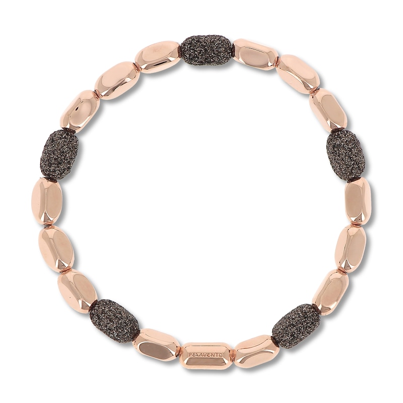 Pesavento Polvere Di Sogni Rounded Rectangle Bead Bracelet Sterling Silver/18K Rose Gold-Plated