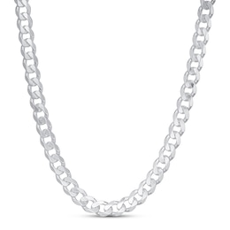 Curb Chain Necklace Sterling Silver 22&quot;