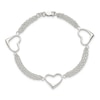 Thumbnail Image 0 of Heart Bracelet Sterling Silver 7.5"