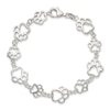 Thumbnail Image 1 of Paw Print Bracelet Sterling Silver 8.5"