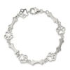 Thumbnail Image 1 of Dog Bones and Paws Bracelet Sterling Silver 7.5"