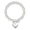 Thumbnail Image 1 of Heart and Key Bracelet Sterling Silver 7.5"