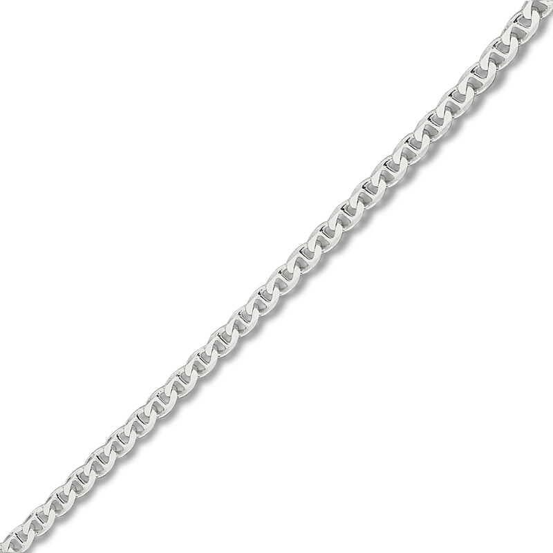 Main Image 1 of Anchor Flat Mariner Chain Anklet Sterling Silver 10"