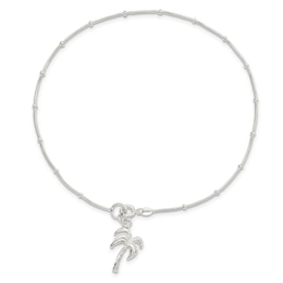 Palm Tree Anklet Sterling Silver