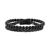 Thumbnail Image 1 of Men's Two-Layer Chain Bracelet Black Ion-Plated Stainless Steel 8.5"