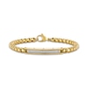 Thumbnail Image 1 of Men's Diamond Bracelet 1/10 ct tw Round Gold Ion-Plated Stainless Steel 8.5"