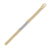 Thumbnail Image 1 of 1933 by Esquire Men's Diamond Bracelet 1/5 ct tw Round 14K Yellow Gold/Sterling Silver