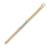 Thumbnail Image 2 of 1933 by Esquire Men's Diamond Bracelet 1/5 ct tw Round 14K Yellow Gold-Plated/Sterling Silver 8.5"