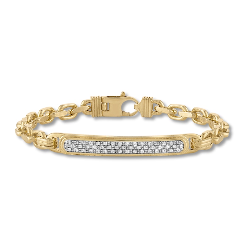 1933 by Esquire  Diamond Bracelet 1/4 ct tw Round 14K Yellow Gold-Plated Sterling Silver 8.5"