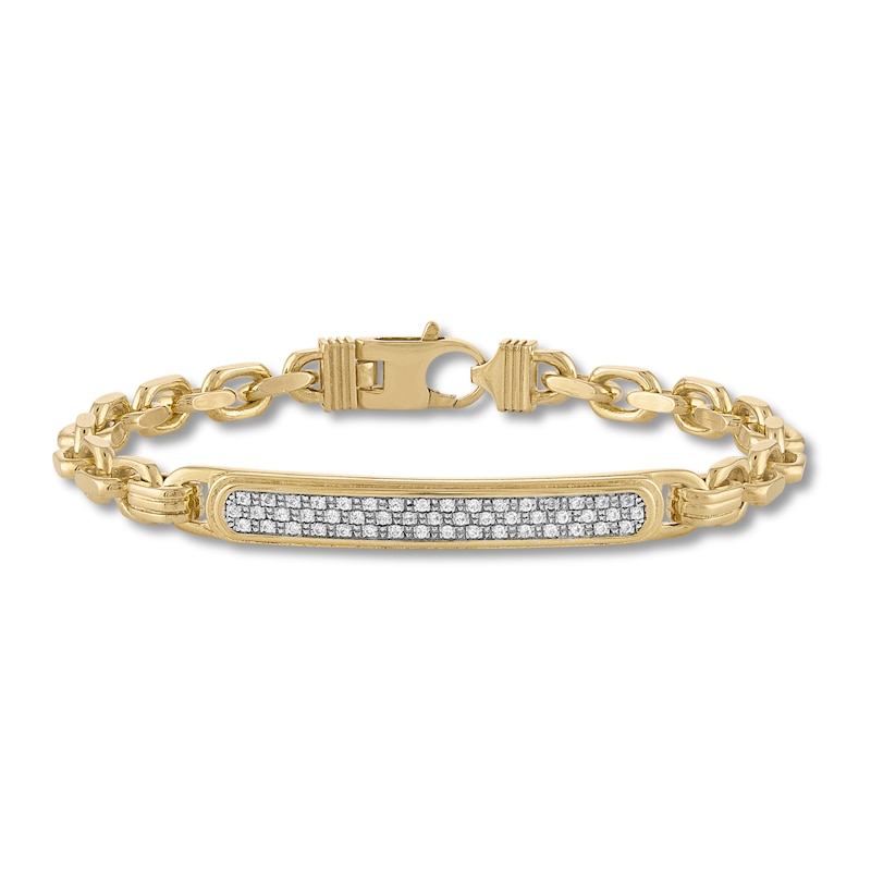 Main Image 1 of 1933 by Esquire  Diamond Bracelet 1/4 ct tw Round 14K Yellow Gold-Plated Sterling Silver 8.5"